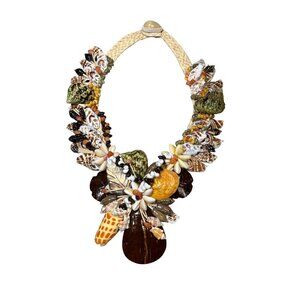"Storytelling Shell Necklace" - Nature's Beauty in ART Form - Handcrafted / Coas